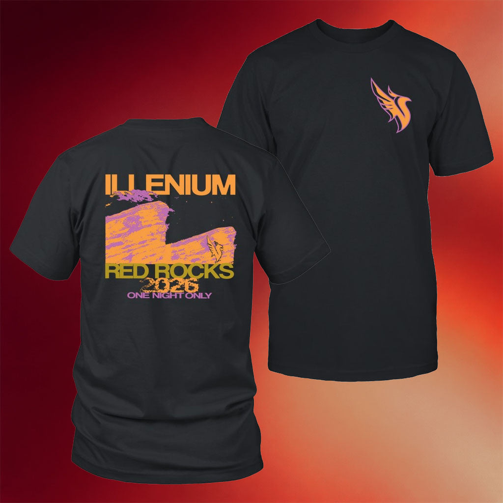 Illenium Merch 2026 Illenium Red Rocks One Night Only T-Shirt Gift Ideas For Music Lovers - Merchluma
