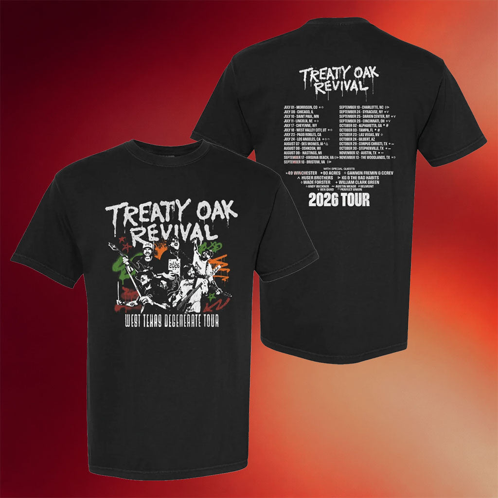 Treaty Oak Revival Merch Treaty Oak Revival 2026 Tour T-Shirt Leg 2 Shirt Gift For Rock Fans - Merchluma