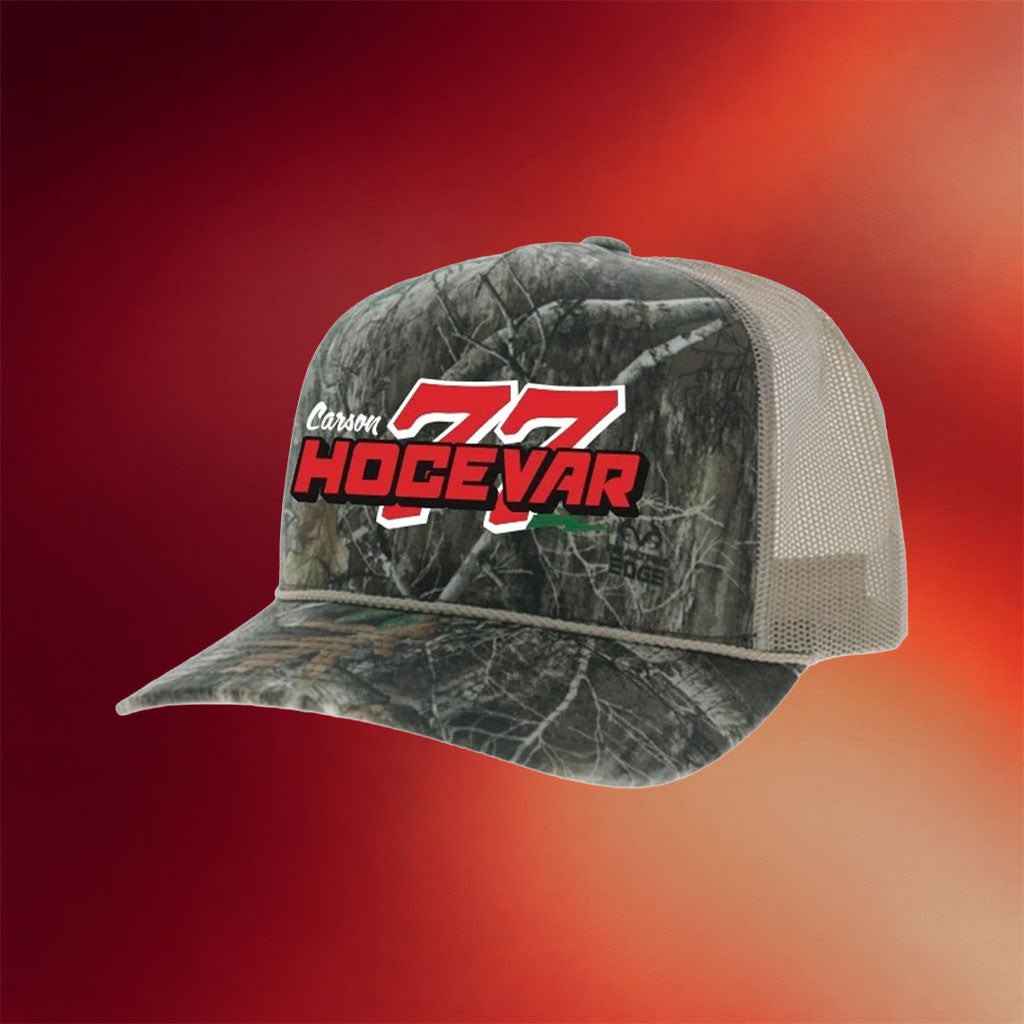 Carson Hocevar Merch 2026 Carson Hocevar #77 Trucker Hat Camo Present For Racing Fans - Merchluma