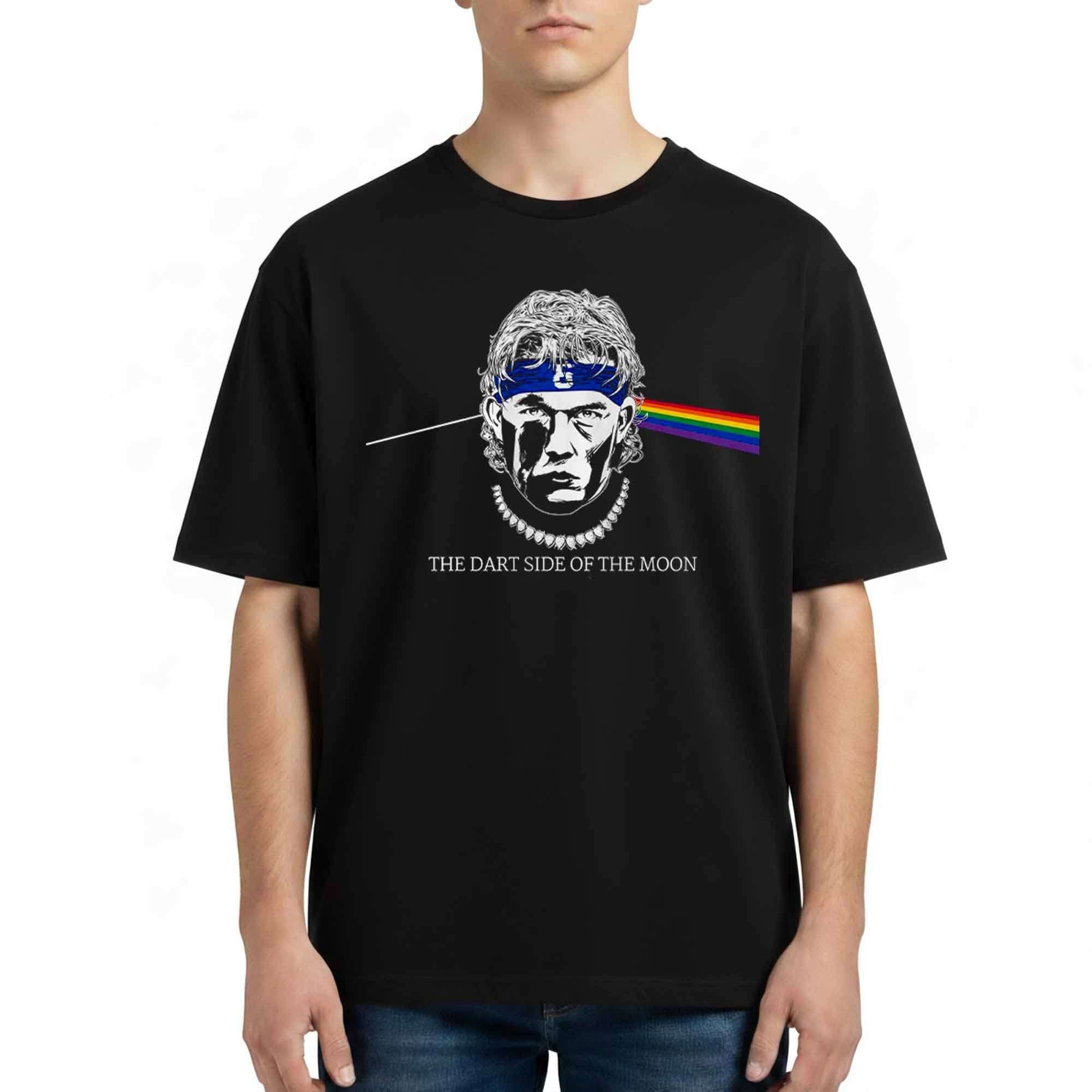 Jaxson Dart The Dart Side Of The Moon Shirt New York Giants Merch Present For Husband - Merchluma
