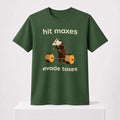 Jimothy Hit Maxes Evade Taxes 2026 Shirt Funny Weightlifting T-Shirt Gifts For BFF - Merchluma