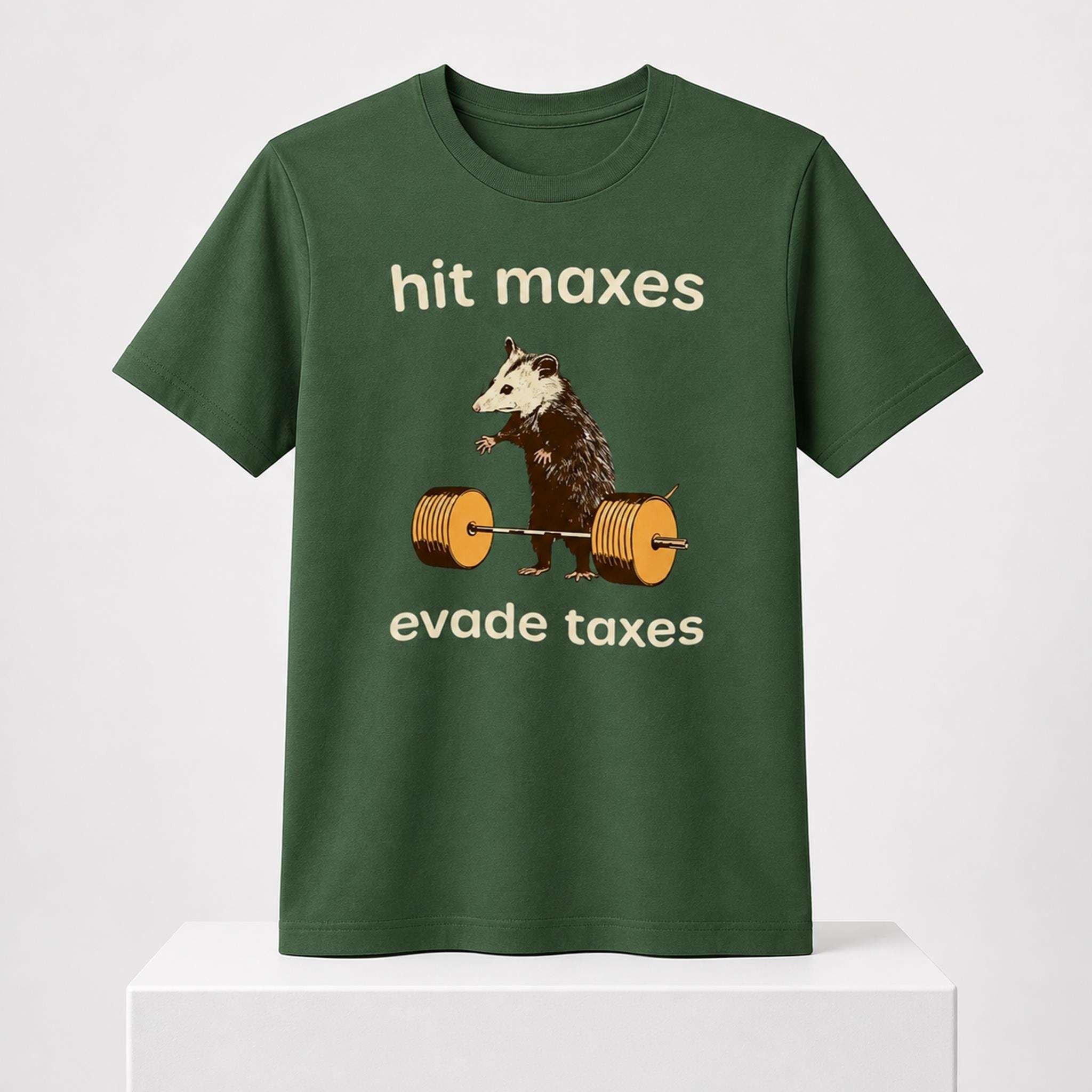 Jimothy Hit Maxes Evade Taxes 2026 Shirt Funny Weightlifting T-Shirt Gifts For BFF - Merchluma