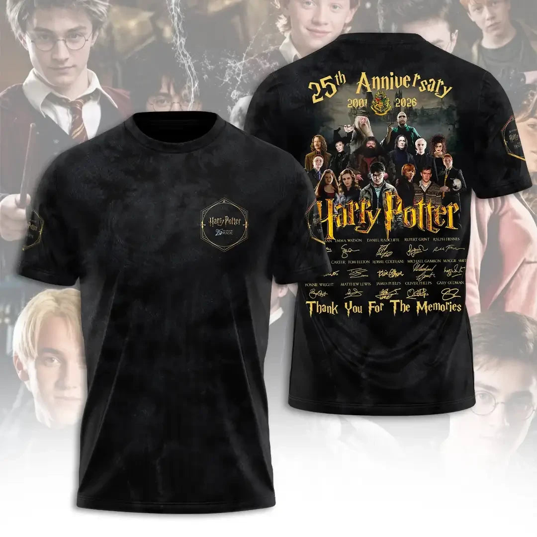 Harry Potter 25th Anniversary Thank You For The Memorial T-Shirt Harry Potter Merch Fan Gifts - Merchluma