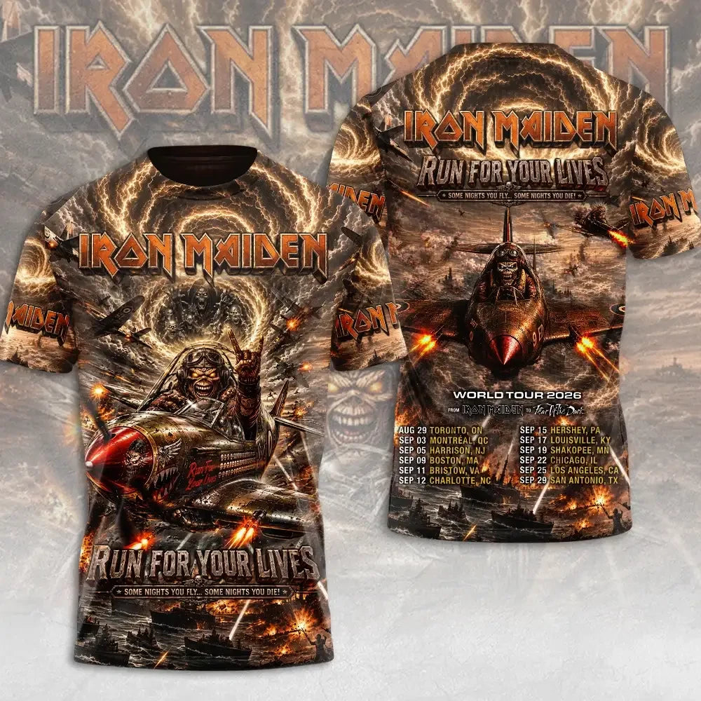 Iron Maiden Merch 2026 Run For Your Lives Iron Maiden T-Shirt Gifts For Dudes - Merchluma