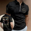 Harry Potter 25th Anniversary Zip Polo Shirt Harry Potter Merchandise Gifts For Movie Fans - Merchluma