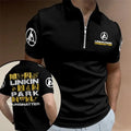 Linkin Park Unshatter Zip Polo Shirt 2026 Linkin Park Merch Boyfriend Gifts - Merchluma