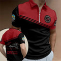 Vintage Indian Motorcycle 1901 125th Anniversary Zip Polo Shirt Indian Motorcycle Merch - Merchluma