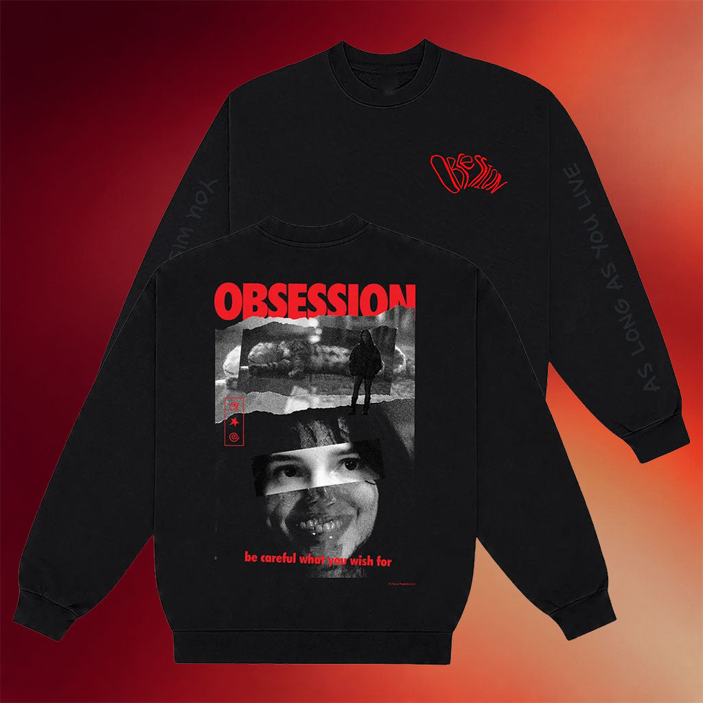 Obsession Merch 2026 Obsession Be Careful What You Wish For Crewneck Sweatshirt Horror Fan Gift - Merchluma