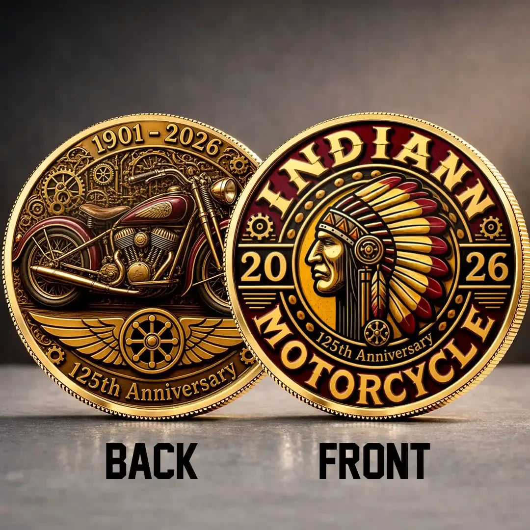 Indian Motorcycle Merch 1901 2026 125th Anniversary American Legend Commemorative Coin - Merchluma