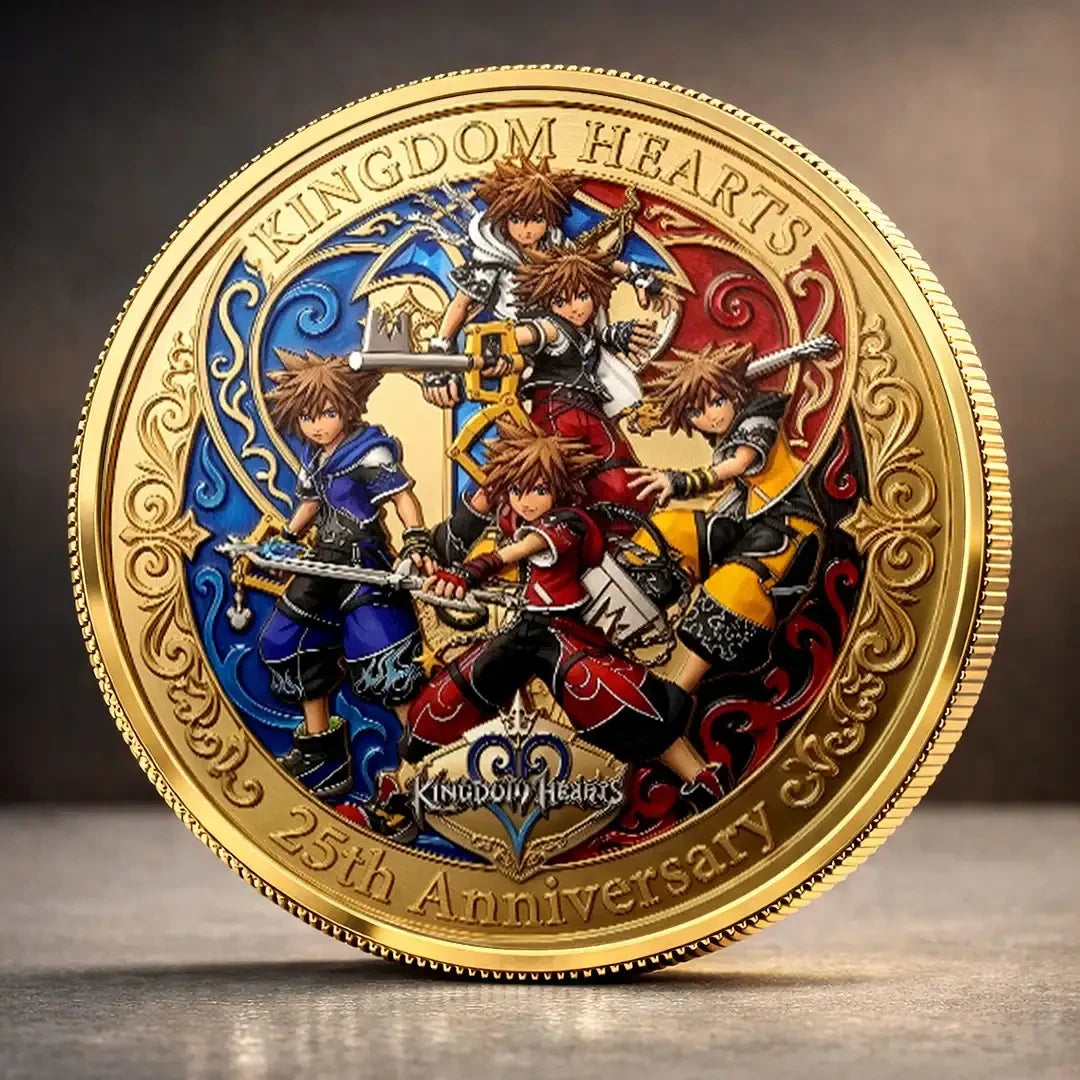 Kingdom Hearts 25th Anniversary Commemorative Coin Kingdom Hearts Merch Gifts For Gamers - Merchluma