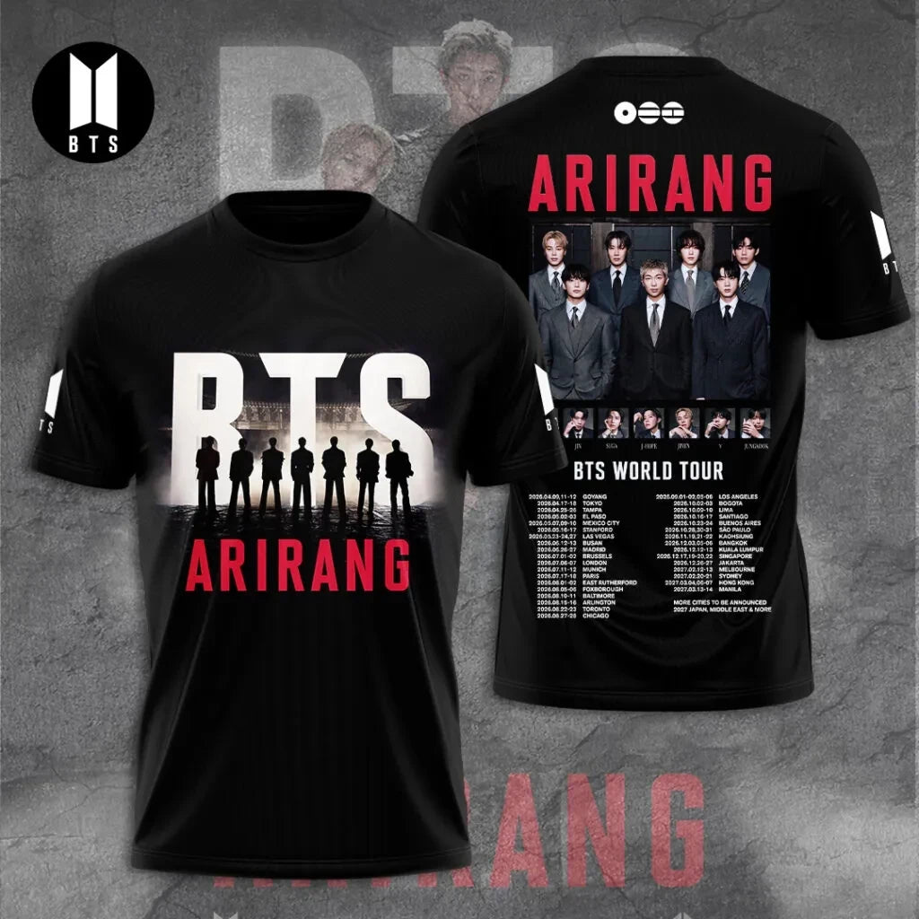 BTS World Tour 2026 Arirang T-Shirt BTS Merch Best Gifts For Kpop Fans - Merchluma