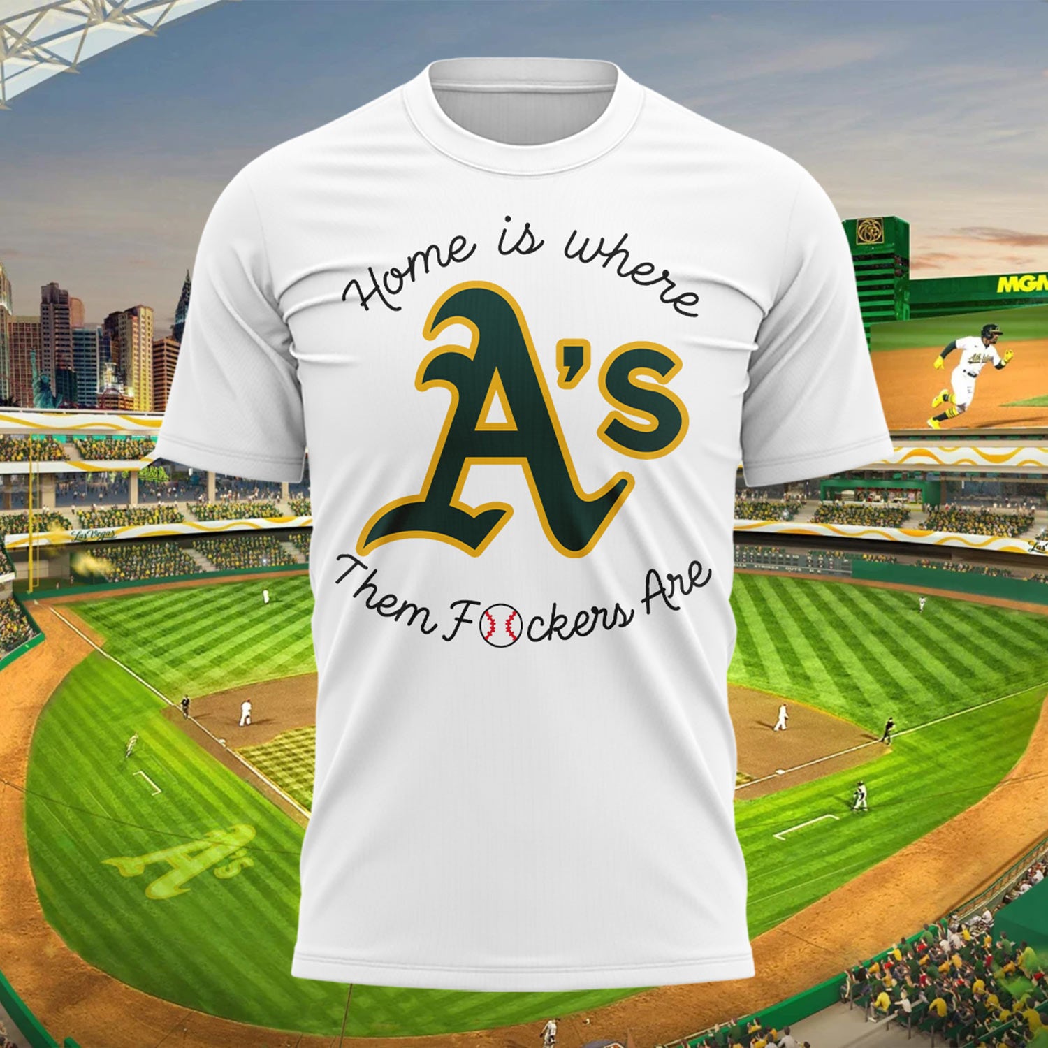 Athletics Home Is Where Them Fckers Are T-Shirt Athletics Merch Gifts For Fans - Merchluma