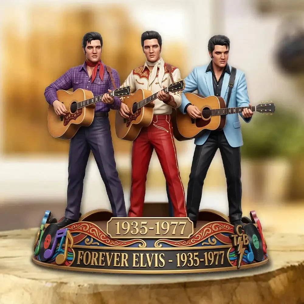 Elvis Presley Merch Forever Elvis 1935 1977 Acrylic Plaque Decor Gifts For Music Lovers - Merchluma