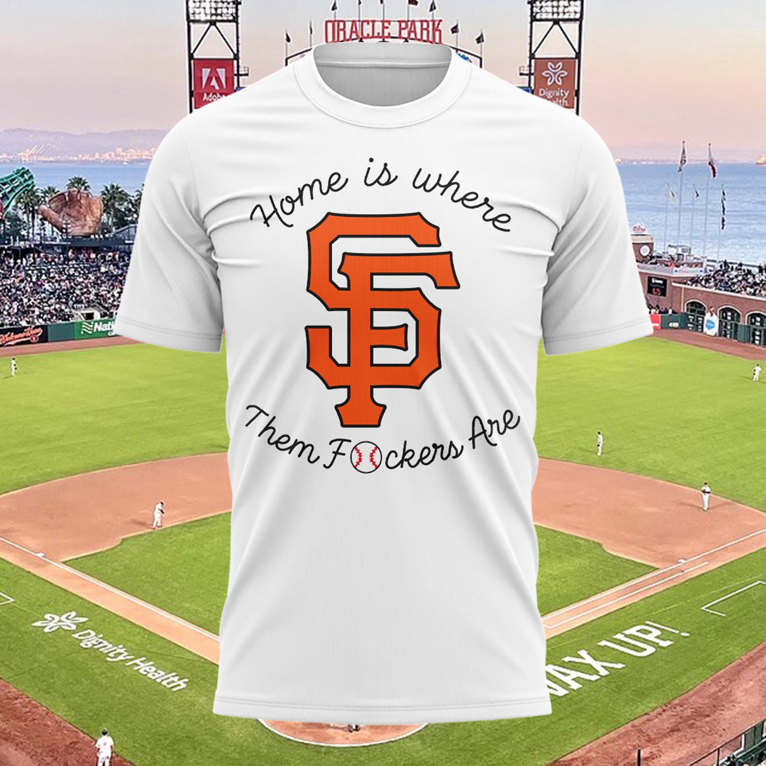 Giants Home Is Where Them Fckers Are T-Shirt New York Giants Merch Best Gifts For Baseball Lovers - Merchluma