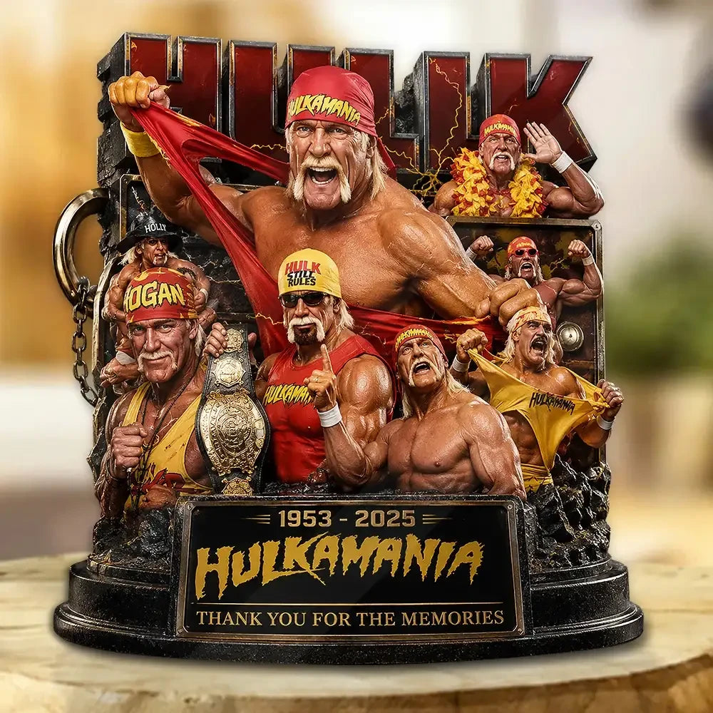 Hulk Hogan 1953 2025 Thank You For The Memorial Acrylic Plaque Hulk Hogan Merchandise Decor - Merchluma