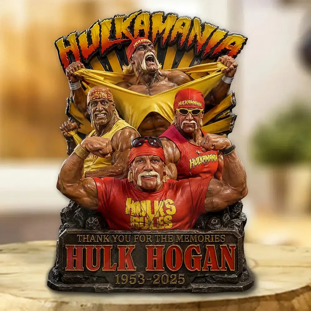 Hulk Hogan Thank You For The Memorial Acrylic Plaque Hulk Hogan Merch Wrestling Fan Gifts - Merchluma