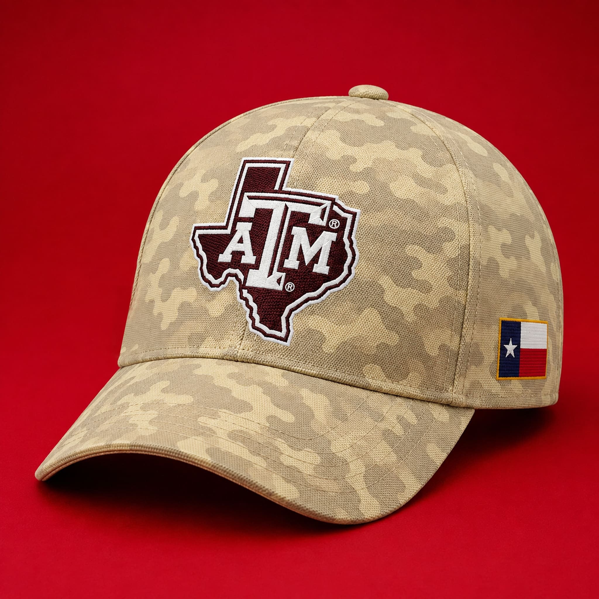 2026 Texas A&M Football Camo Hat Embroidered Texas A&M Aggies Merch Gifts For Husband - Merchluma