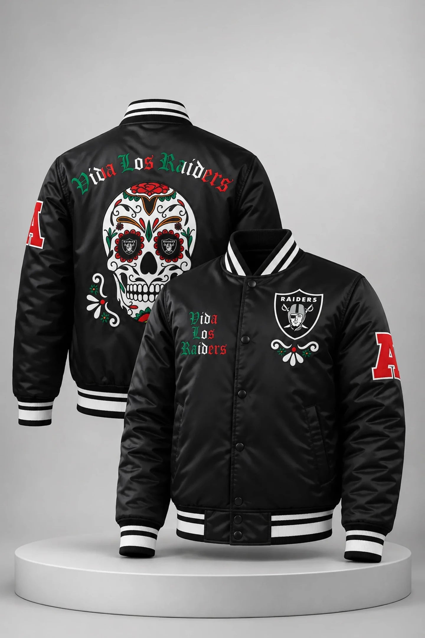 Las Vegas Raiders Viva Los Raiders Bomber Jacket Raiders Merch Gifts For Football Fan - Merchluma