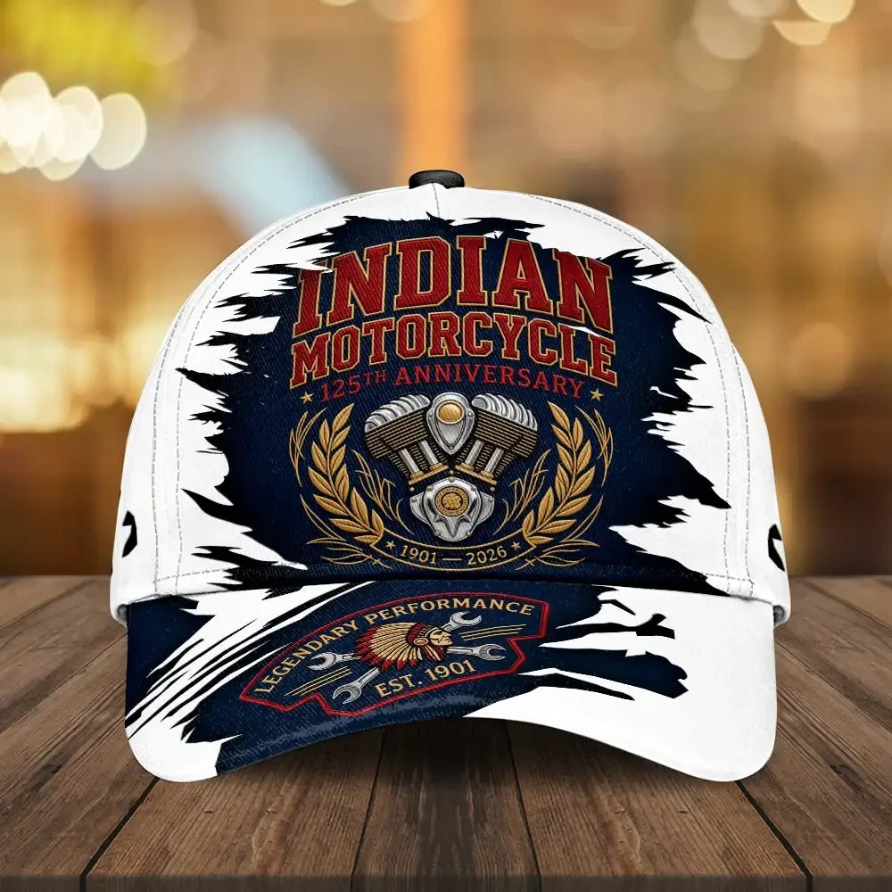 Indian Motorcycle 125th Anniversary Hat Legendary Performance Est 1901 Hat Gifts For Brother - Merchluma