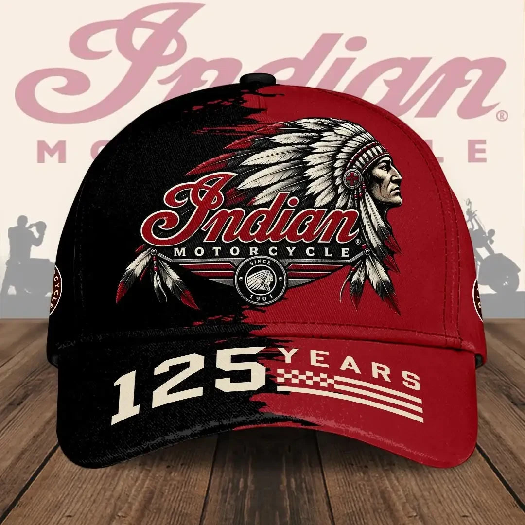 Indian Motorcycle Merch 125th Anniversary American Legend Hat Gifts For Husband - Merchluma