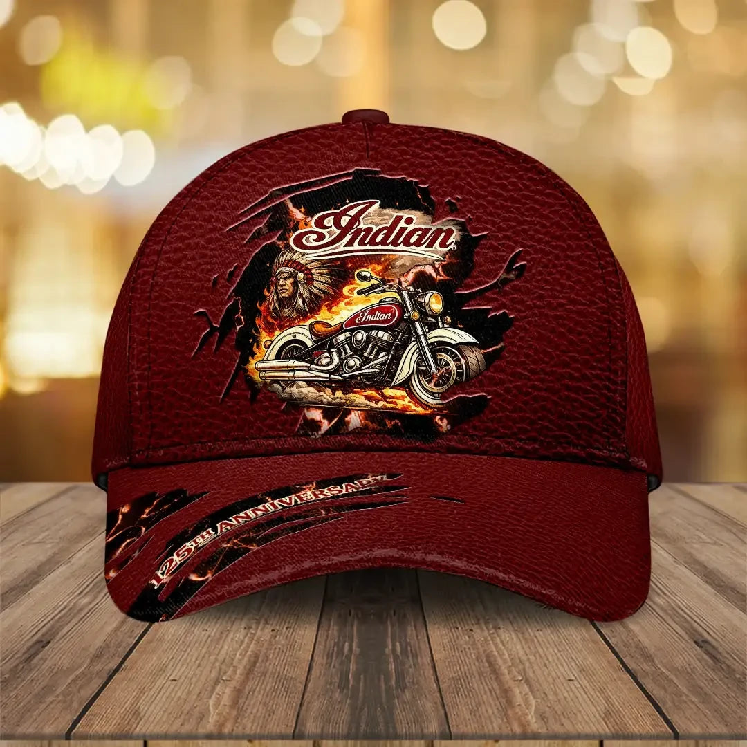 Indian Motorcycle Merch 125th Anniversary American Legend Hat Present For Him - Merchluma