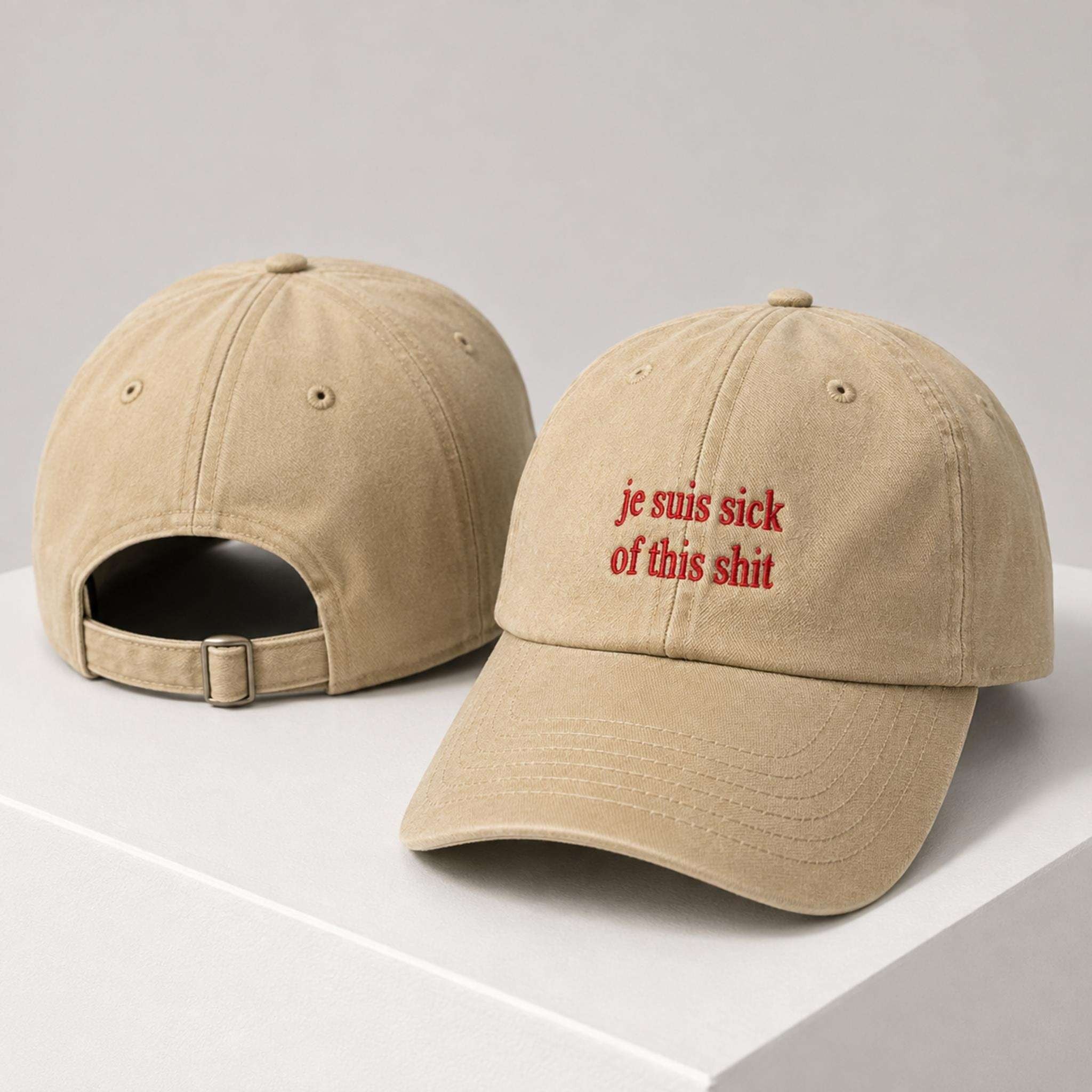 Je Suis Sick Of This Sht 2026 Hat Embroidered Best Gifts For Brother - Merchluma