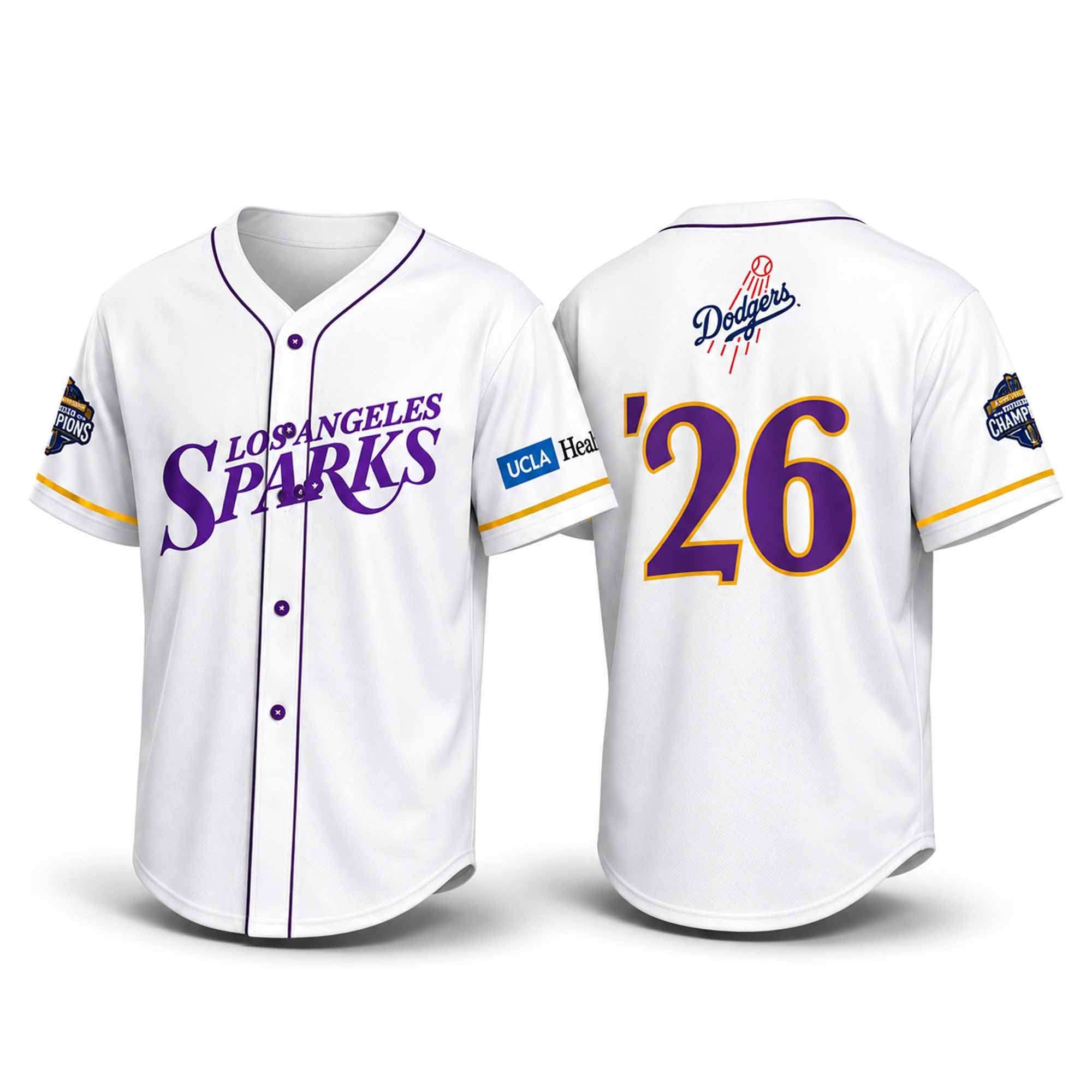 2026 LA Sparks x Dodgers Night Jersey Los Angeles Sparks Merch Gift Ideas For Fans - Merchluma