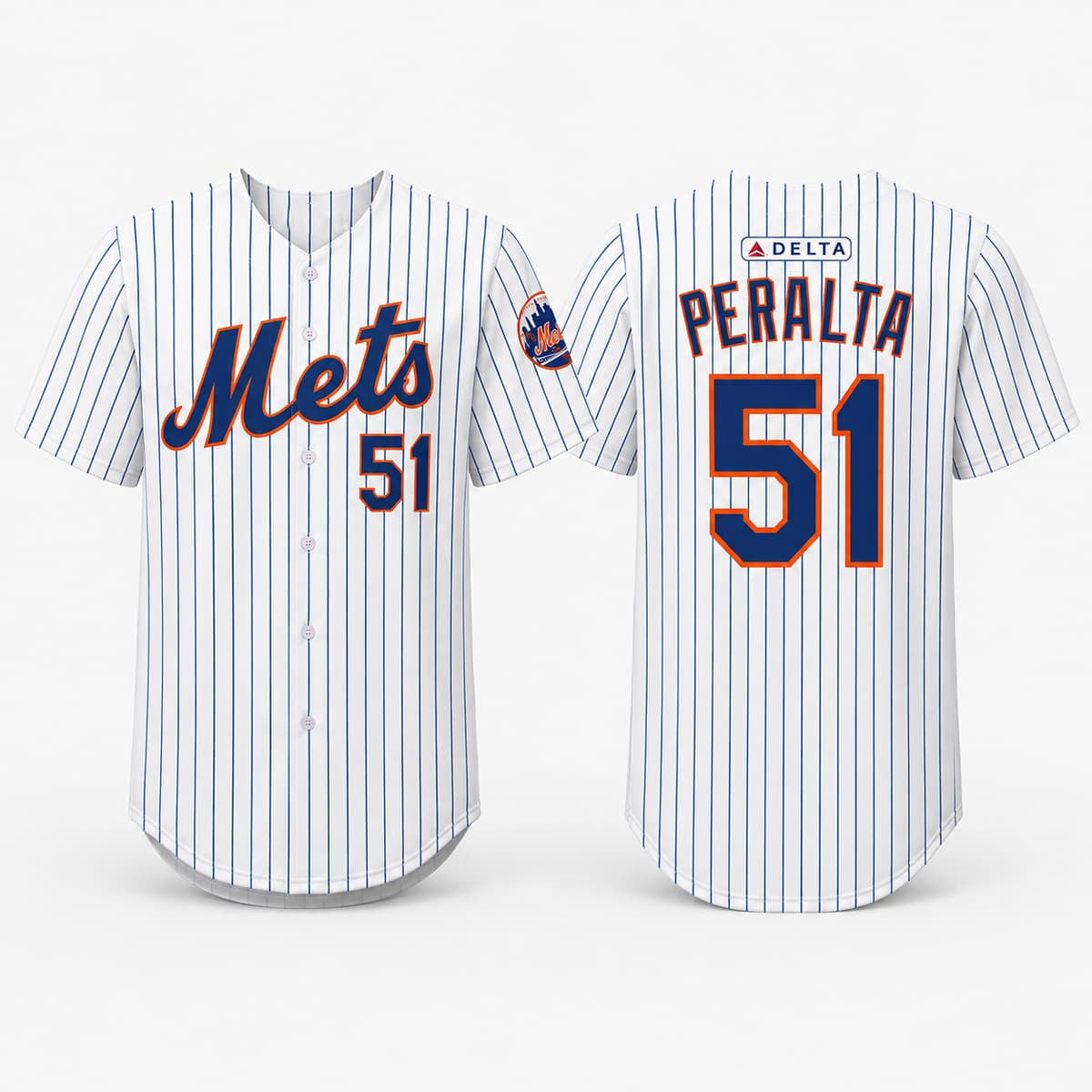 2026 Mets #51 Freddy Peralta Jersey New York Mets Merch Gifts For Baseball Fans - Merchluma