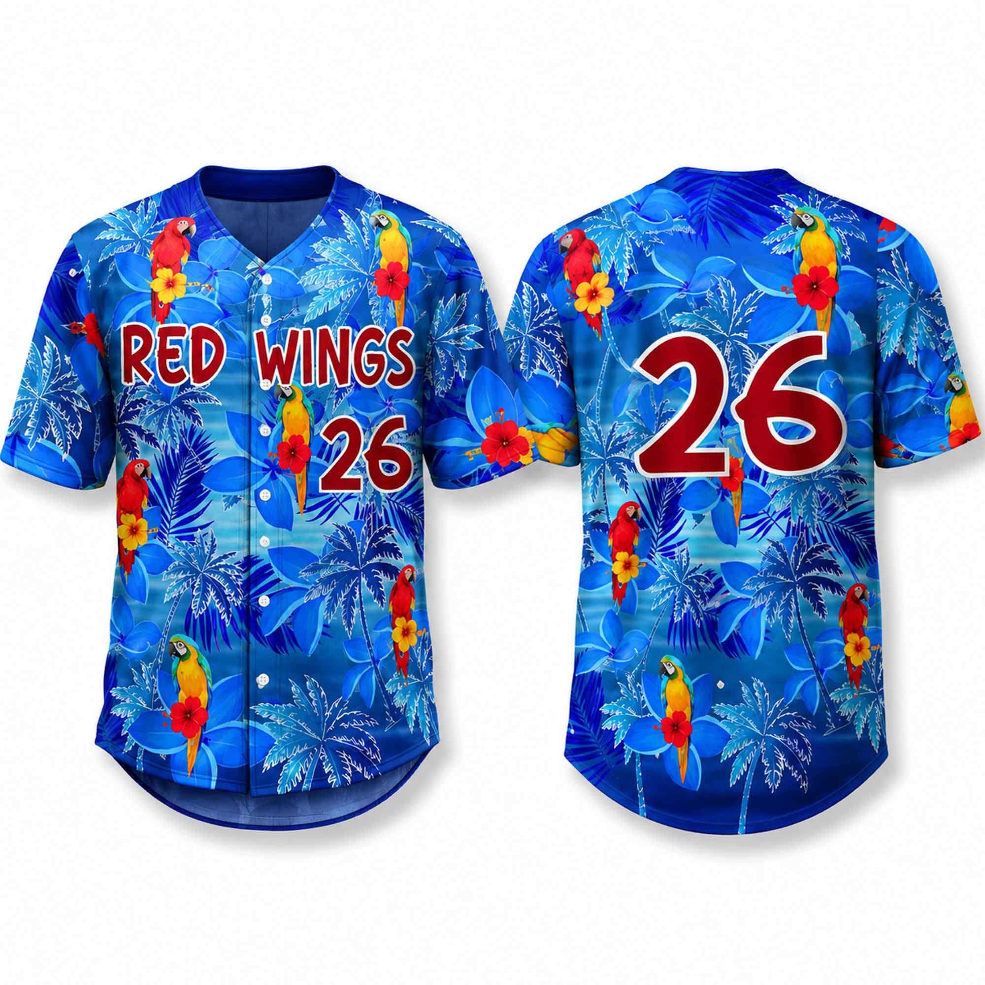 2026 Red Wings Margaritaville Jersey Detroit Red Wings Merch Best Gifts For Hockey Fans - Merchluma
