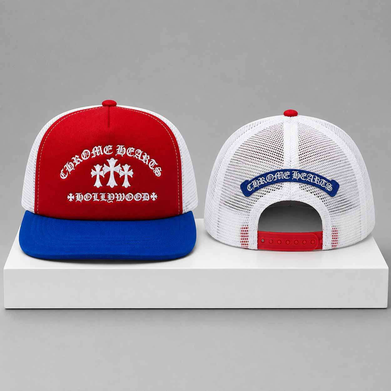 J Hope Chrome Hearts Hollywood Trucker Snapback Hat Embroidered J Hope Merch Gifts For Fans - Merchluma