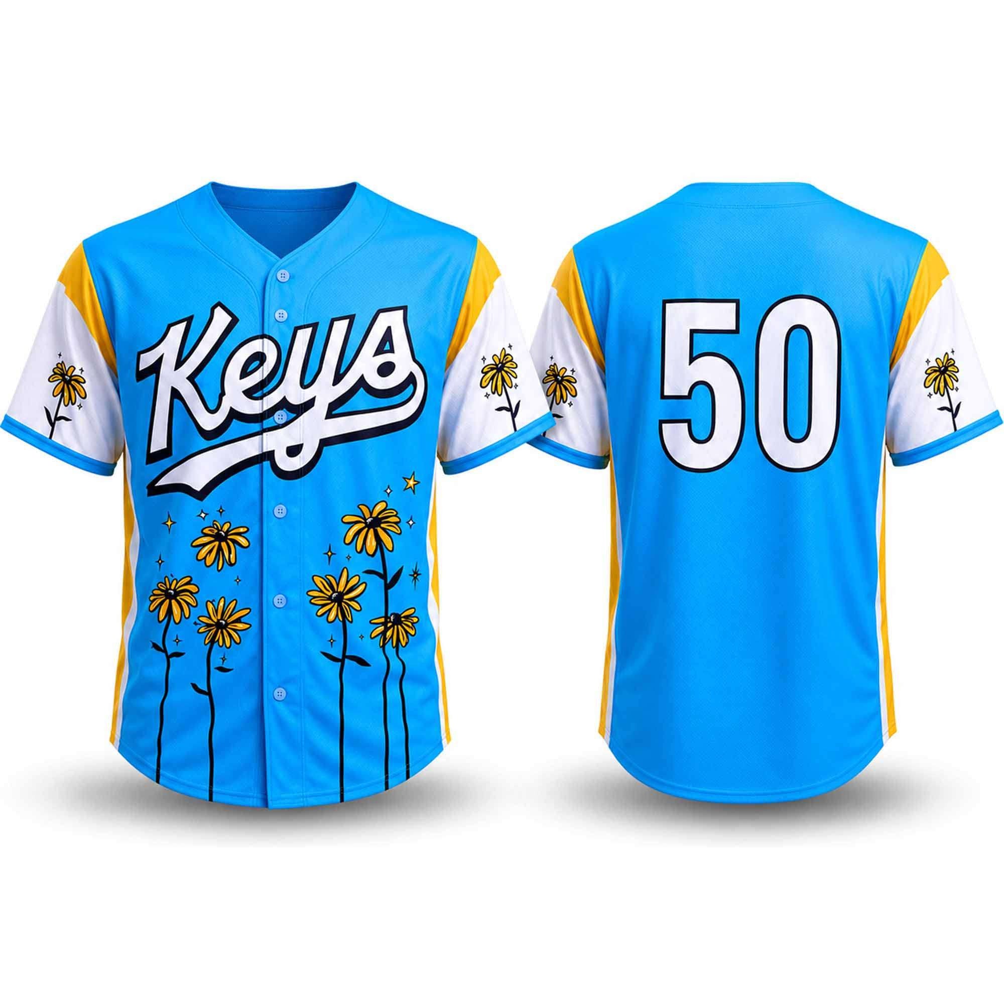 Frederick Keys Blooming Flowers Jersey Game Day Apparel Gifts For Frederick Keys Fans - Merchluma