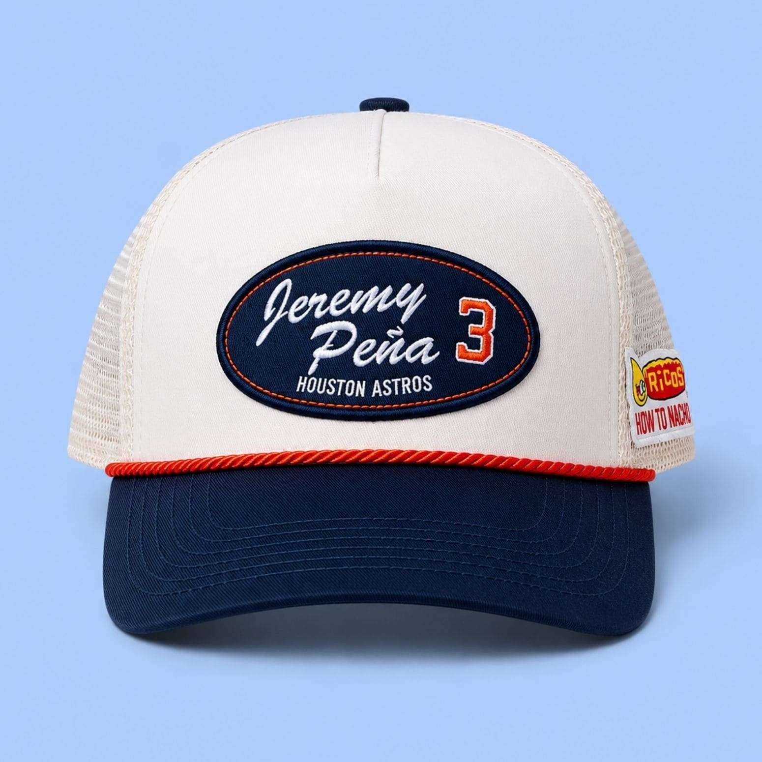 Jeremy Pena 3 Astros Ricos Trucker Hat Embroidered Houston Astros Merch Gifts For Fans - Merchluma