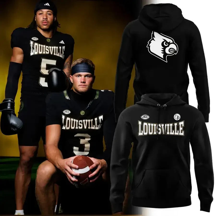 Louisville Cardinals For The Ville Uniform Hoodie Louisville Cardinals Merch Football Fan Gear - Merchluma