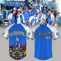 Los Angeles Dodgers Salvadoran Heritage Night Baseball Jersey LA Dodgers Merch Fan Gear - Merchluma