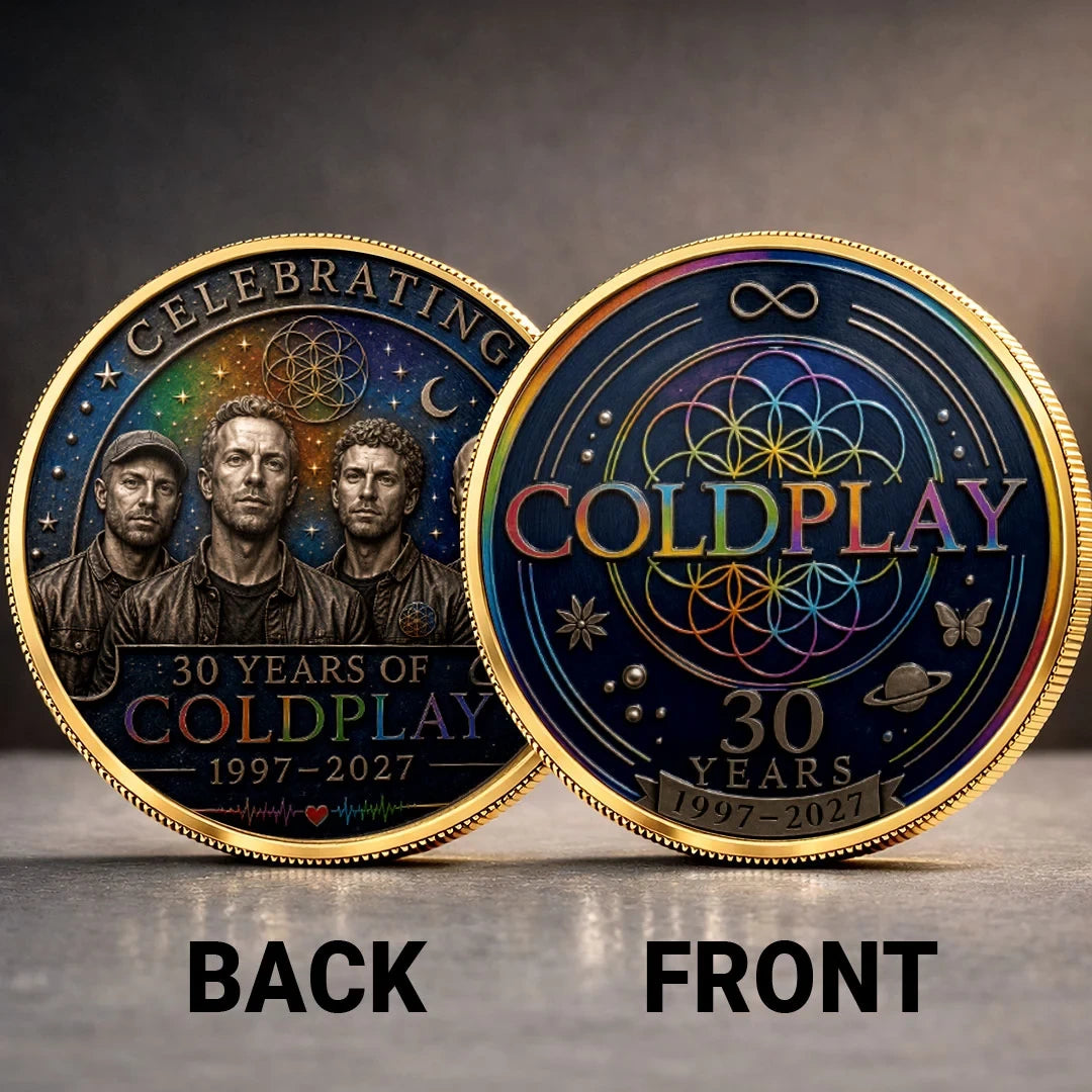 Coldplay 30th Anniversary Commemorative Coin Coldplay Merch Gifts For Rock Fans - Merchluma