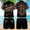 Indian Motorcycle 125th Anniversary Hawaiian Shirt And Shorts Set Indian Motorcycle Merch Gifts - Merchluma