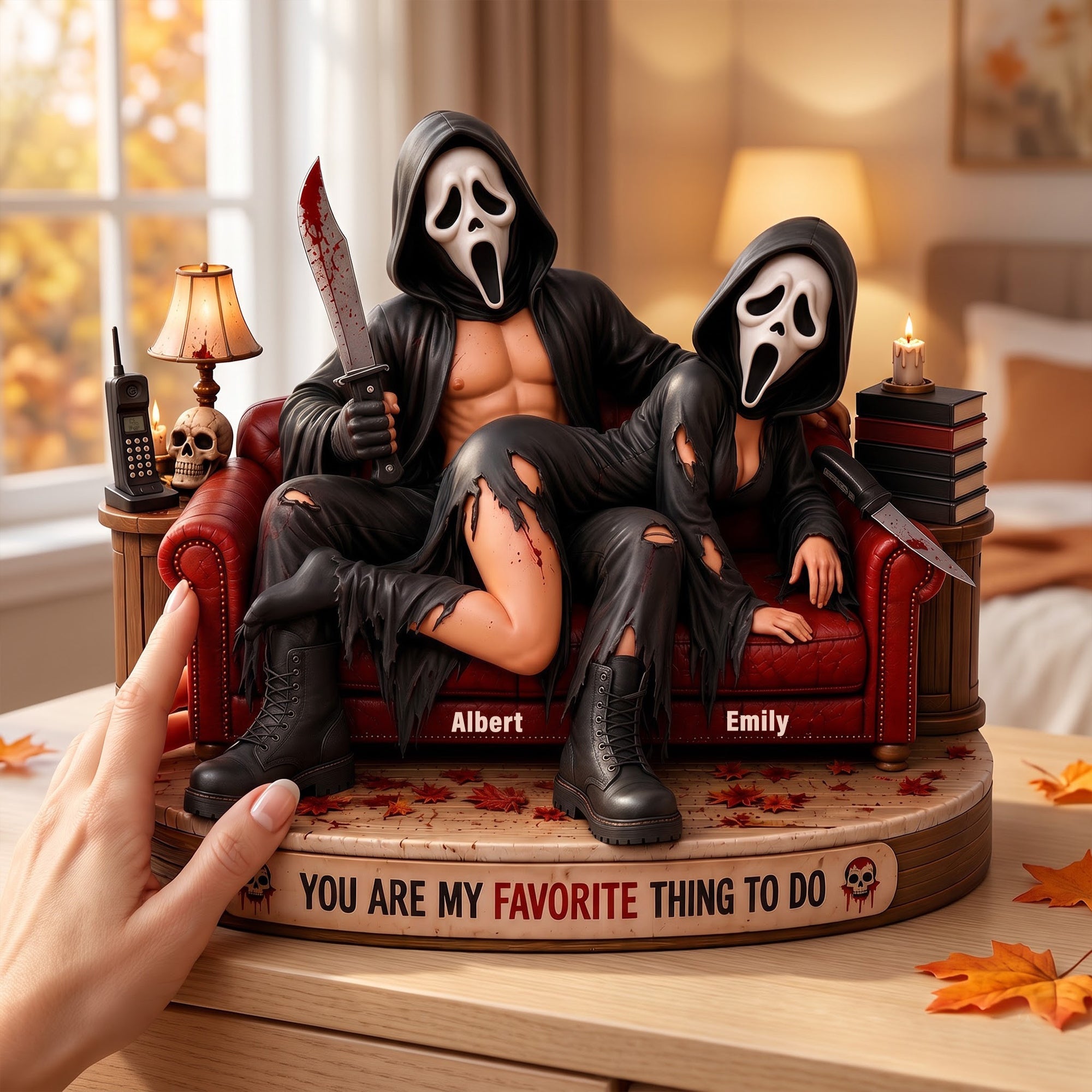 Custom The Scream YOU ARE MY FAVORITE THING TO DO Acrylic Plaque Murder Couple Halloween Decor - Merchluma