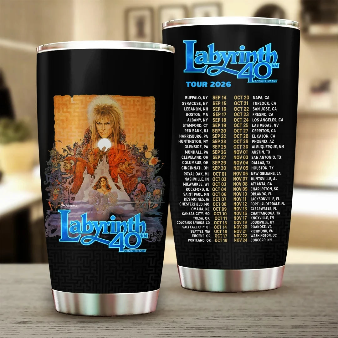 Labyrinth 40th Anniversary Tour 2026 Tumbler Labyrinth Merch Gift Ideas For Him - Merchluma