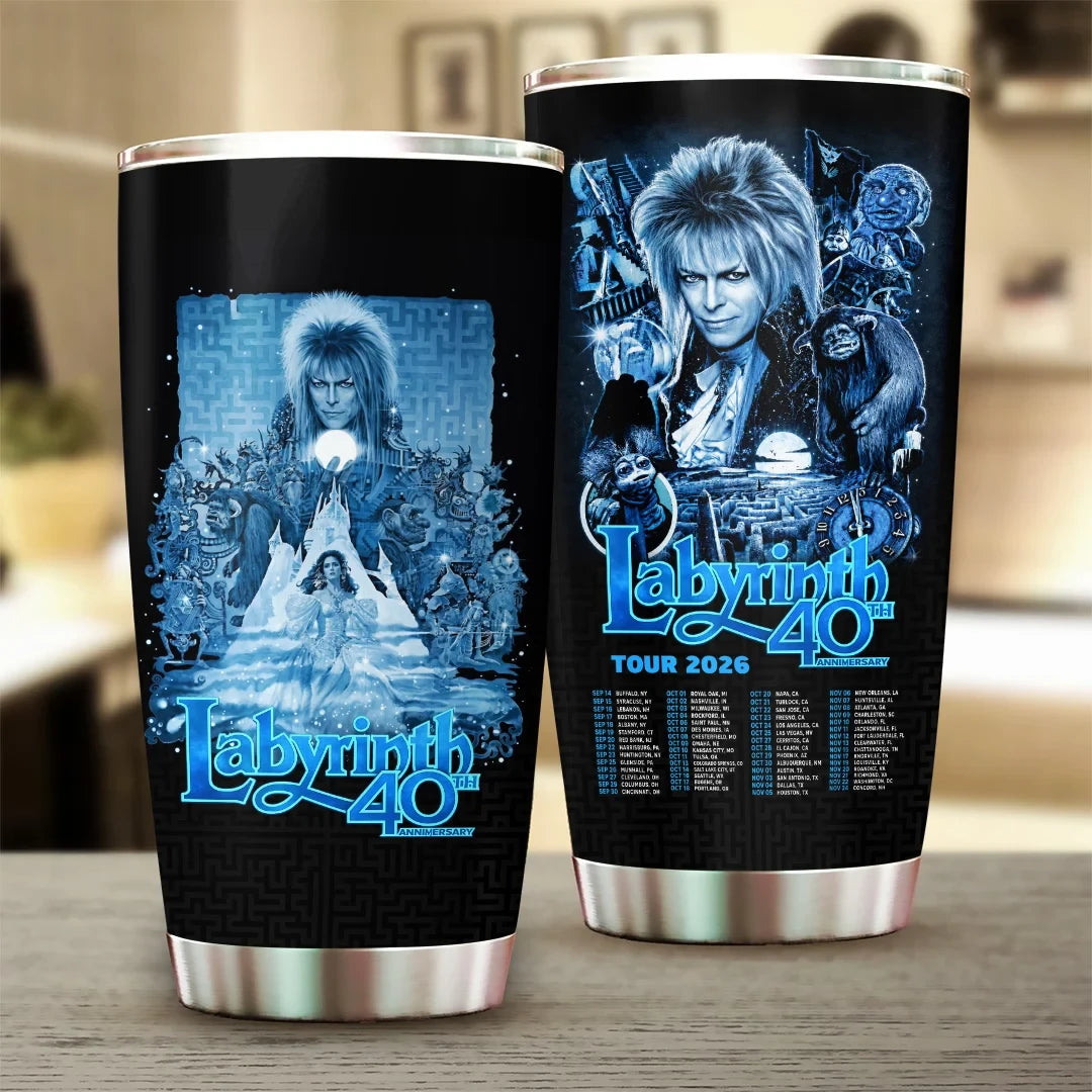 Labyrinth 40th Anniversary Tour 2026 Tumbler Labyrinth Merch Gifts For Movie Fans - Merchluma