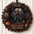 Iron Maiden Halloween Acrylic Door Sign Trick Or Treat Up The Irons Merch Halloween Decor - Merchluma