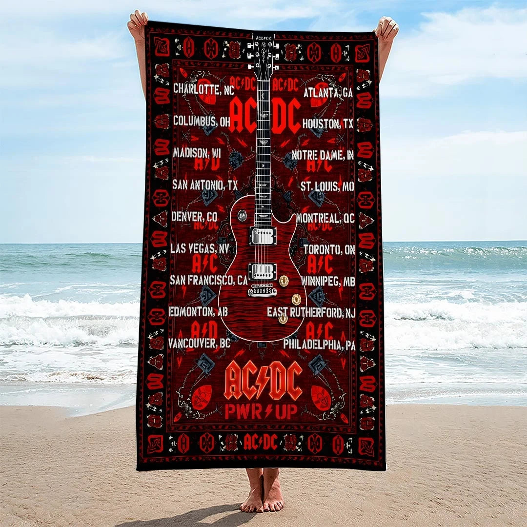 ACDC Merch ACDC World Tour 2026 Beach Towel Rock Fan Gear Gift Ideas For Fans - Merchluma