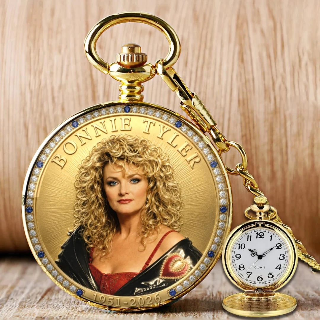 Bonnie Tyler 1951 2026 Pocket Watch Bonnie Tyler Merch Gifts For Music Lovers - Merchluma
