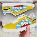 Sleeping Snoopy And Peanuts Shoes Cute Beagle And Bird Cartoon Sneakers Gifts For Son - Merchluma