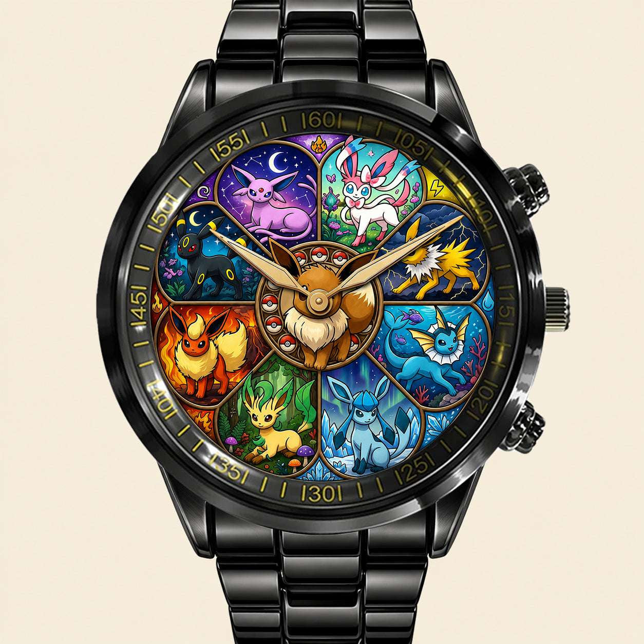 Pokemon Eeveelutions Watch Eevee Umbreon Sylveon Vaporeon Collector Timepiece Merch Him Gifts - Merchluma