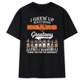Chicago Football Merch I Grew Up Watching Bears Greatness Signatures T-Shirt Present For Fans - Merchluma