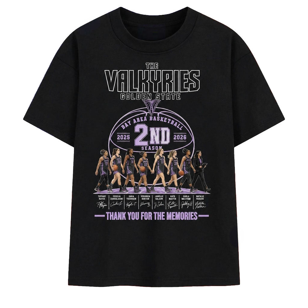 Golden State Valkyries 2nd Season 2025 2026 WNBA Basketball T-Shirt Valkyries Merch Fan Gifts - Merchluma