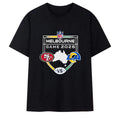 SF 49ers Vs LA Rams 26 Melbourne Game Shield Matchup T-Shirt Present For Football Fan - Merchluma