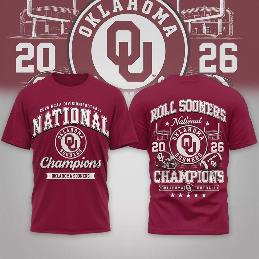 Oklahoma Sooners Road to Glory 2026 Football Champions Shirt Sooners Merch Gifts For Fans - Merchluma