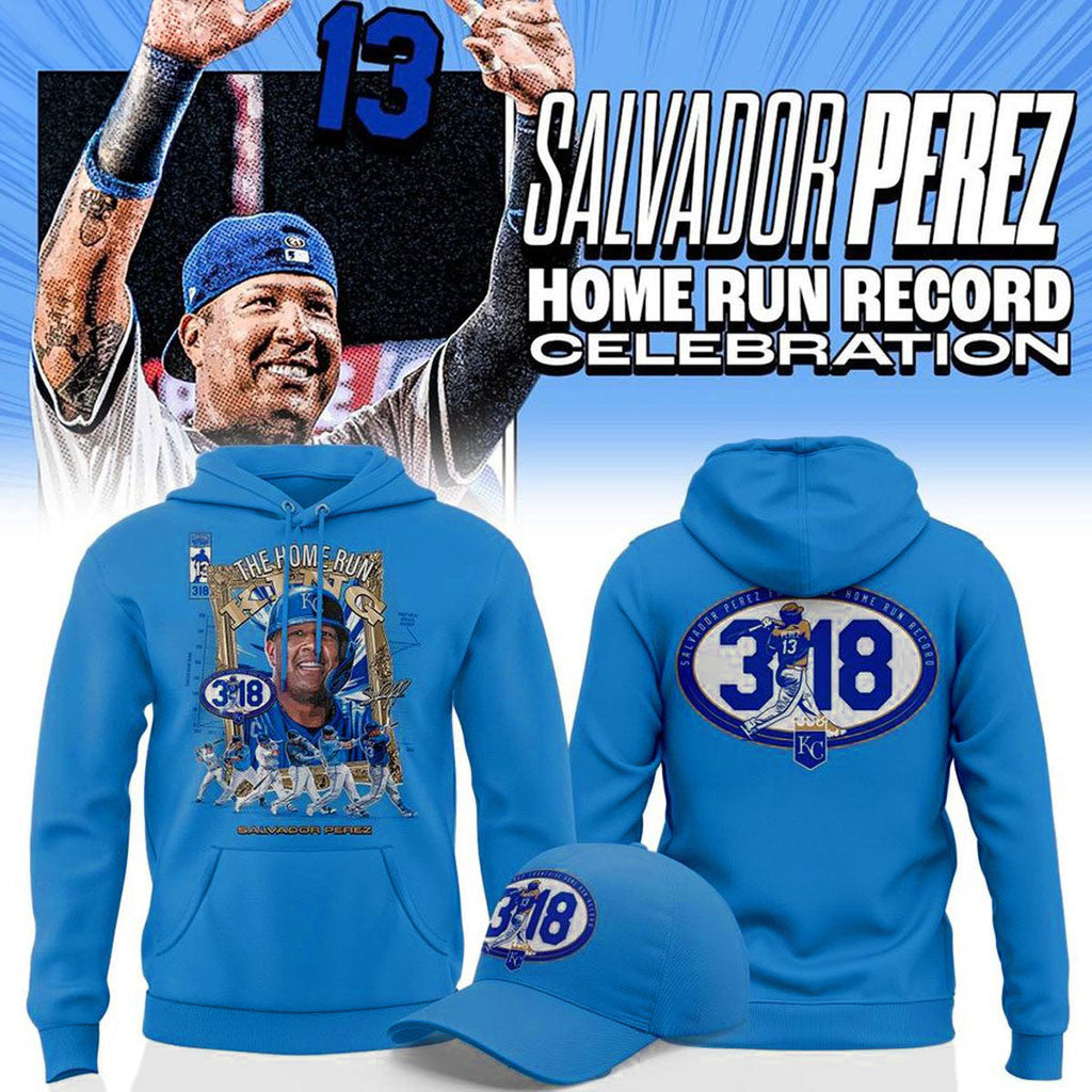Kansas City Royals Salvador Perez 318 The Home Run King 2026 Hoodie KC Royals Merch Fan Gifts - Merchluma