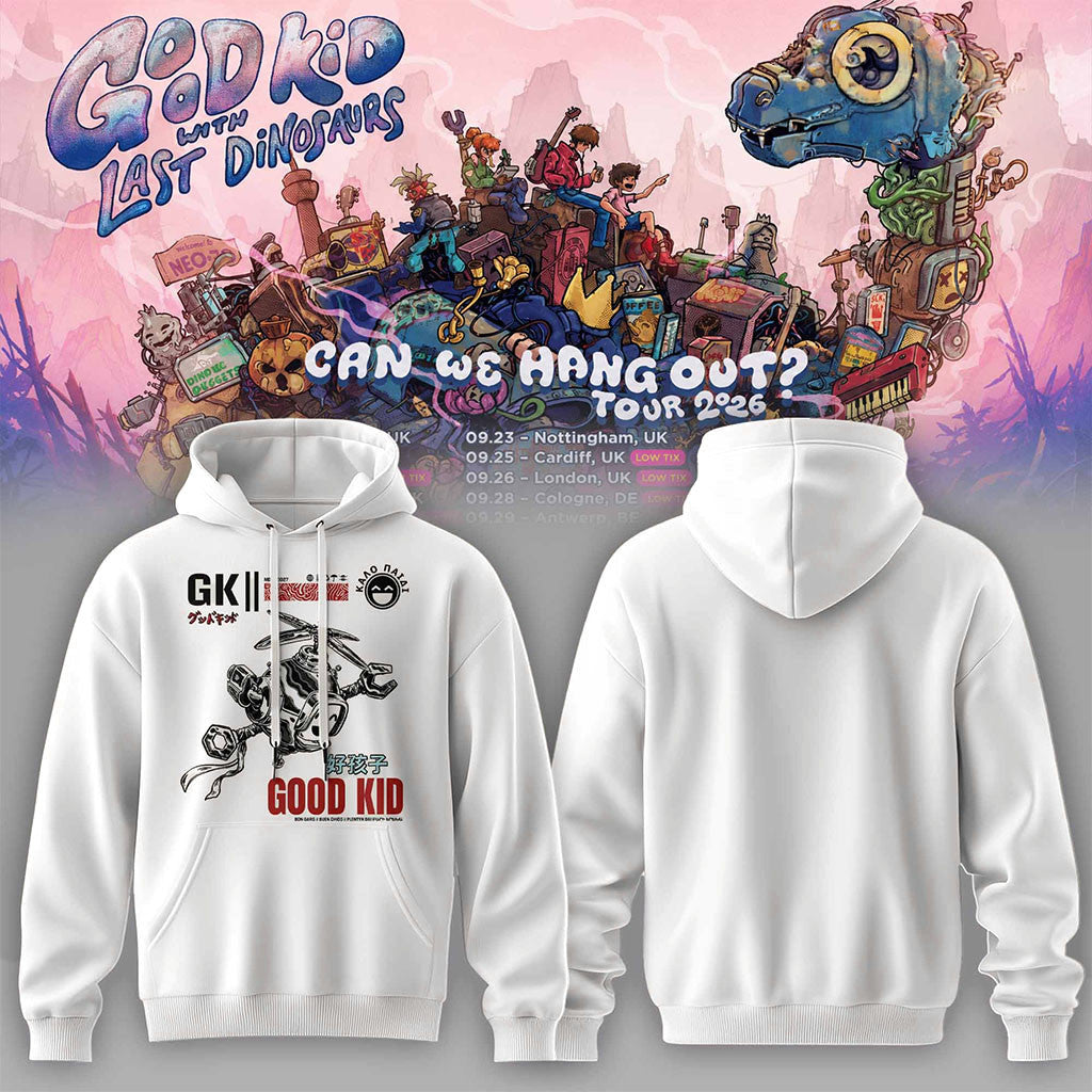 Good Kid X Last Dinosaurs Can We Hang Out Tour Hoodie Good Kid Merch Gift For Rock Band Fans - Merchluma